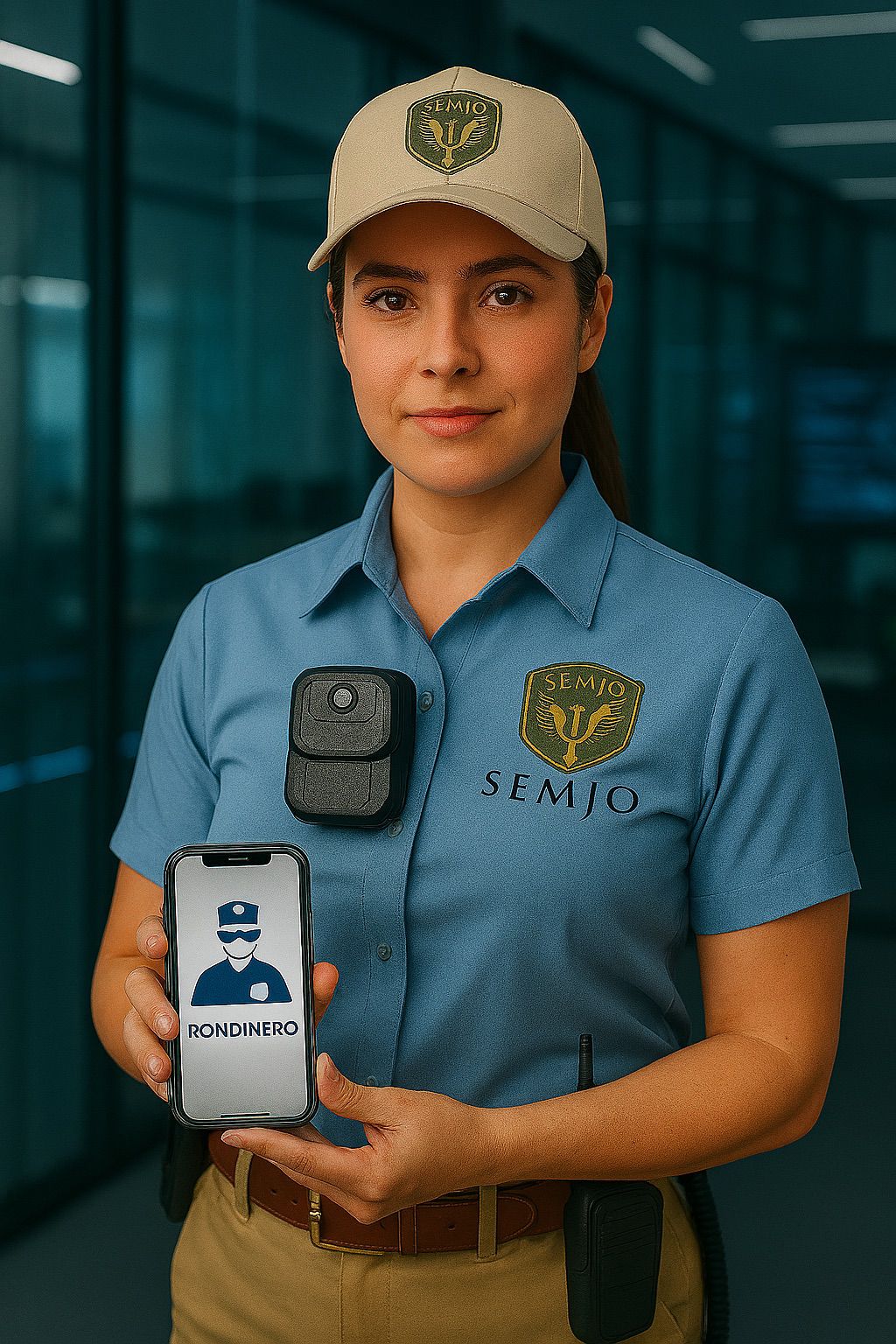 Grupo semjo guardia de seguridad mujer